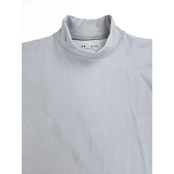 Under Armour Size XL Women's Gray Compression Coldgear Turtleneck Logo Athletic - Picture 10 of 10